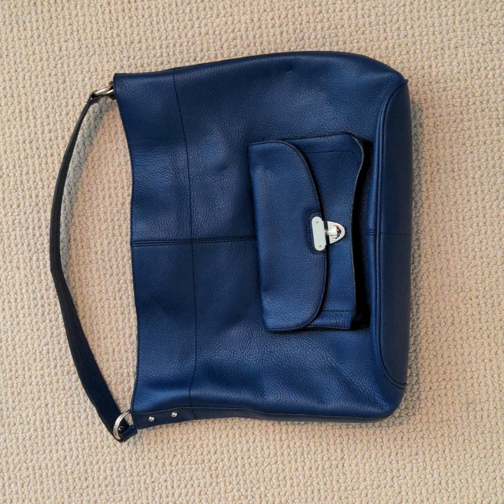 Navy leather never used purse from Banana Republic